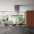 Kép 2/4 - Falmec LUMINA NRS 90 cm fali páraelszívó, inox / fekete üveg