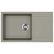 Kép 1/3 - EVIDO Cubo XL 6S compact gránit mosogató, 860 x 500 mm, platina