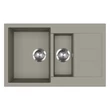 Kép 1/3 - EVIDO Cubo 6S compact gránit mosogató 800x500 platina