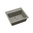 Kép 2/3 - EVIDO Quadro 6 gránit mosogató, 562 x 510 mm, platina
