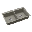 Kép 2/3 - EVIDO Quadro 9 gránit mosogató, 860 x 510 mm, platina