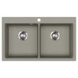 Kép 1/3 - EVIDO Quadro 9 gránit mosogató, 860 x 510 mm, platina