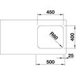 Kép 4/5 - BLANCO SUPRA 450-U fényes exc.nélk.