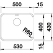 Kép 3/5 - BLANCO SUPRA 500-U fényes exc.nélk.