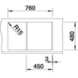 Kép 4/5 - BLANCO METRA 45 S palaszürke exc.