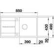 Kép 3/5 - BLANCO METRA 5S-F fehér exc., SZINTBE ÉPÍTÉS