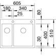 Kép 3/4 - BLANCO CLARON 340 / 180 -IF / A InFino