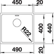 Kép 3/5 - BLANCO ANDANO 450-U exc.nélkül InFino