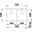 Kép 3/5 - BLANCO ANDANO 340 / 340-U exc.nél InFino