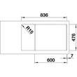 Kép 4/5 - BLANCO ANDANO XL 6S-IF Comp. bal InFin