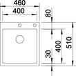 Kép 3/4 - BLANCO CLARON 400-IF / A DX