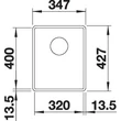 Kép 3/5 - BLANCO SUBLINE 320-F fehér exc.n., SZINTBE ÉPÍTÉS