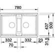 Kép 3/5 - BLANCO LEXA 8 fehér exc.