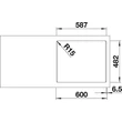 Kép 4/5 - BLANCO DANA 6 mosogatótálca, natúr rozsdamentes acél, excenter nélkül (237687 mos + 236268 lef)