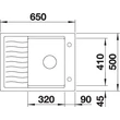 Kép 3/5 - BLANCO ELON 45 S fekete exc.InFino