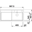 Kép 3/5 - BLANCO ZENAR XL 6S-F fekete. bal tart.n.