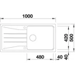 Kép 3/4 - BLANCO SONA XL 6 S törtfehér exc.n.