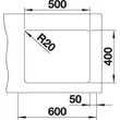 Kép 4/5 - BLANCO ETAGON 500-U palaszürke lefolyó nélk.