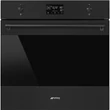 Kép 1/2 - SMEG KOMBINÁLT PIROLITIKUS SÜTŐ, GŐZFUNKCIÓVAL, Classica design, Galileo, 60 cm, ES LCD, matt fekete