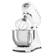 Kép 3/4 - SMEG KONYHAI ROBOTGÉP, 50-es évek retrodesign, 10 fokozat, fehér test és talp, fémedény