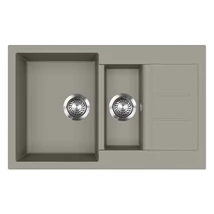 EVIDO Cubo 6S compact gránit mosogató 800x500 platina