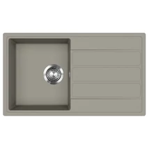 EVIDO Easy 45S gránit mosogató, 760 x 440 mm, platina