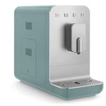 SMEG AUTOMATA KÁVÉFŐZŐ, retro, tejhabosító funkció, cappuccino / latte macchiato funkció, matt smaragdzöld