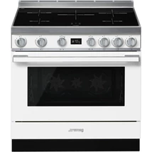 SMEG SZABADONÁLLÓ TŰZHELY, Portofino design, 90 cm, 1 sütőtér, indukciós főzőlap, fehér