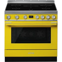 SMEG SZABADONÁLLÓ TŰZHELY, Portofino design, 90 cm, 1 sütőtér, indukciós főzőlap, citromsárga