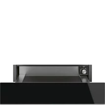 SMEG EDÉNYMELEGÍTŐ FIÓK, Dolce Stil Novo,kiegészítő a 45 cm-es kompakt sütőkhöz, fekete üveg / inox, fogantyú nélküli