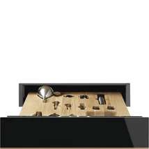 SMEG SOMMELIER FIÓK, Dolce Stil Novo design, 15 cm, fekete üveg, réz dísz