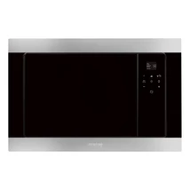 SMEG MIKROHULLÁMÚ SÜTŐ,Classic,beépíthető,20 liter, 5 funkció,TFT kijelző,full touch,rozsdamentes acél/ fekete üveg