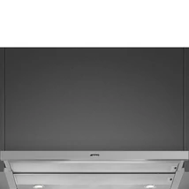 SMEG TELESZKÓPOS KIHÚZHATÓ PÁRAELSZÍVÓ, Universal design, 90 cm, tolókapcsolós vezérlés, 2 spot LED, inox