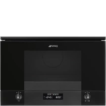 SMEG MIKROHULLÁMÚ SÜTŐ, Linea design, beépíthető, 22 liter, mélyfeketefekete üveg