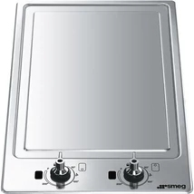SMEG DOMINO GRILL TEPAN YAKI FŐZŐLAP,Classic ,31 cm,ultra-lapos,2 zóna,5 fok.,szálcsisz.rm.acél,Classic és Linea gombok
