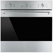 SMEG LÉGKEVERÉSES SÜTŐ, Classic design, 6 funkció, analóg, ujjlenyomatmentes rozsdamentes acél