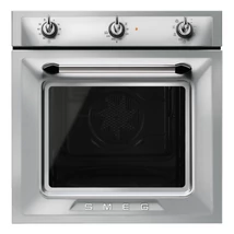 SMEG LÉGKEVERÉSES SÜTŐ, Victoria design,8 + 1 funkció, 3 vezérlőgomb, gőztisztítás,ujjlenyomatmentes rozsdamentes acél