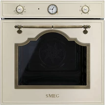 SMEG HŐLÉGKEVERÉSES SÜTŐ, Cortina design, bézs, bronz fogantyú és vezérlőgombok