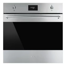 SMEG PIROLITIKUS HŐLÉGKEVERÉSES SÜTŐ,Classic ,10 + 1 funkció,pizza funkció,LCD kijelző,ujjlenyomatmentes rozsdamentes acél