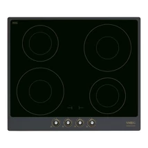 SMEG INDUKCIÓS FŐZŐLAP, Cortina design,60 cm, 4 booster főzőzóna, 9 fokozat, antracitkeret, antik bronz vezérlőgombok