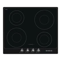 SMEG INDUKCIÓS FŐZŐLAP, Victoria design,60 cm, 4 booster főzőzóna, 9 fokozat, feketekeret, króm vezérlőgombok