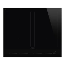 SMEG INDUKCIÓS FŐZŐLAP,Linea,60cm,4 booster,2 multizone zóna,9 fokozat,érintőszenz. vez.,egyenes élű üveg,fekete üveg
