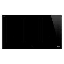 SMEG INDUKCIÓS FŐZŐLAP,Universal,ultra-lapos,60 cm,4 booster,2 multizone,9 fok,slider érintőszenz.,keret nélk.fekete üv.