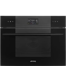 SMEG KOMPAKT KOMBINÁLT GŐZSÜTŐ, Linea design, Galileo, 45 cm, ES LCD, mélyfekete üveg