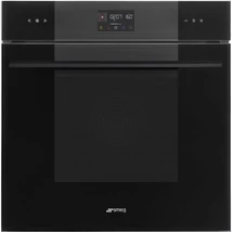 SMEG PIROLITIKUS HŐLÉGKEVERÉSES SÜTŐ, Linea design, Galileo, 60 cm, ES LCD, mélyfekete üveg