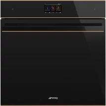SMEG PIROLITIKUS HŐLÉGKEVERÉSES SÜTŐ,Dolce Stil Novo,10 sütés funkció,színes TFT,fekete üveg / réz díszítés