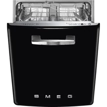 SMEG BEÉPÍTHETŐ MOSOGATÓGÉP, retro design, 60 cm, 13 teríték, 10 prog., Silent,7 hőm.,Planetárium,fekete