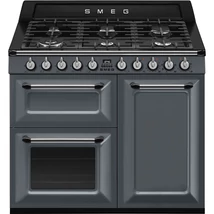 SMEG SZABADONÁLLÓ TŰZHELY, Victoria,100cm,61 + 84 + 36 l,8 + 1 funkció,6 égő,palaszürke