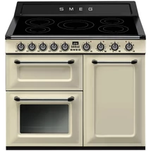 SMEG SZABADONÁLLÓ TŰZHELY, Victoria design, 100 cm, 61 + 84 + 36 l sütőtér, 8 + 1 funkció, főzőlap: 5 indukciós főzőzóna, bézs