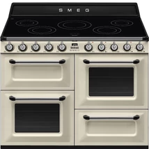 SMEG SZABADONÁLLÓ TŰZHELY,Victoria,110cm,2 sütő,61 + 61 l,grill rekesz: 36 l,5 indukciós zóna,bézs/ ezüst gombokkal